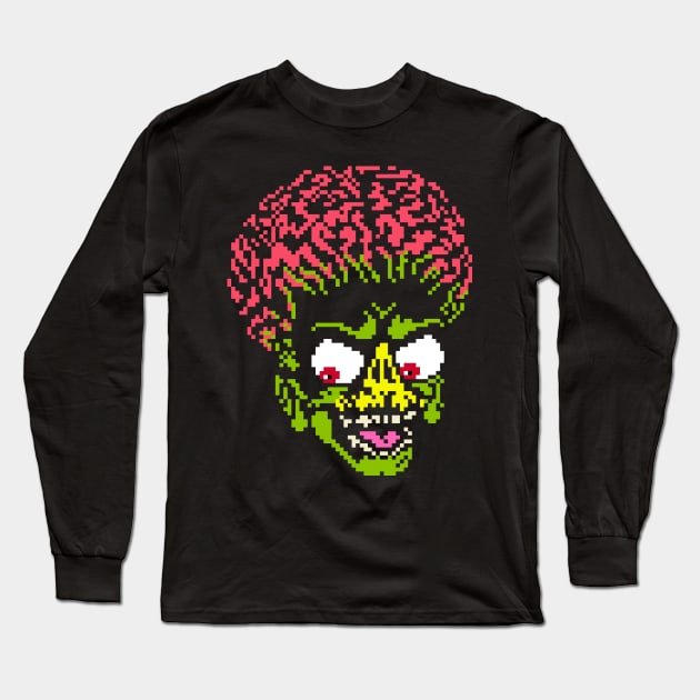 Mars attacks - pixel art Long Sleeve T-Shirt by taguzga